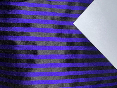 100% Pure Silk dupion STRIPE available in 2 colors PURPLE/BLACK and BURGANDY/BLACK  Fabric 44" wide DUPS71[1/2]