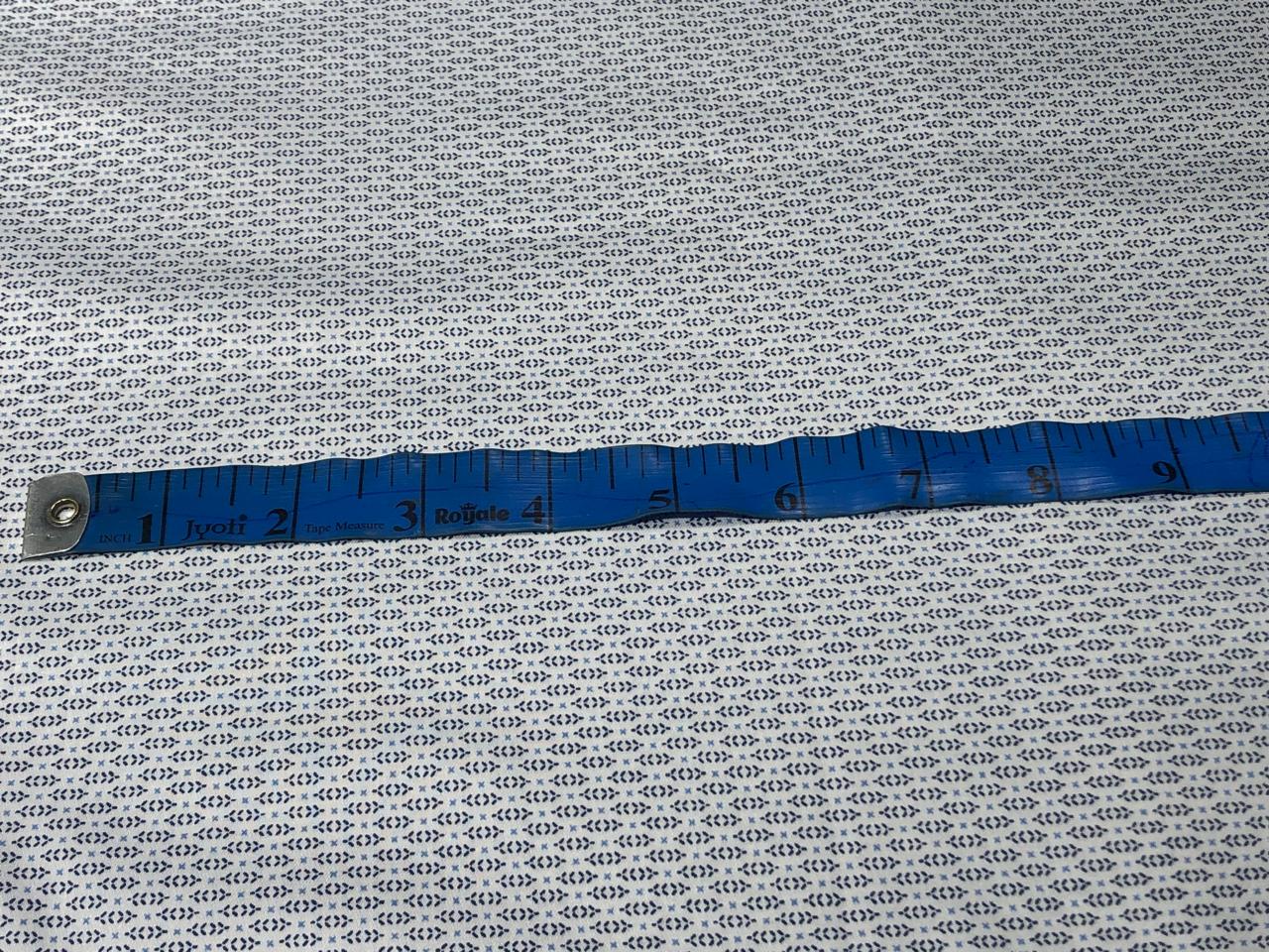 100% Cotton Poplin Soft feel 58" tiny blue abstract motifs all over  [17583]