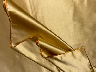 100% SILK DUTCHESS SATIN reversable 48 momme light gold and dark gold 54" wide [18373]