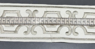 LACE /BORDER used in garments and furnishings available in fawn and navy