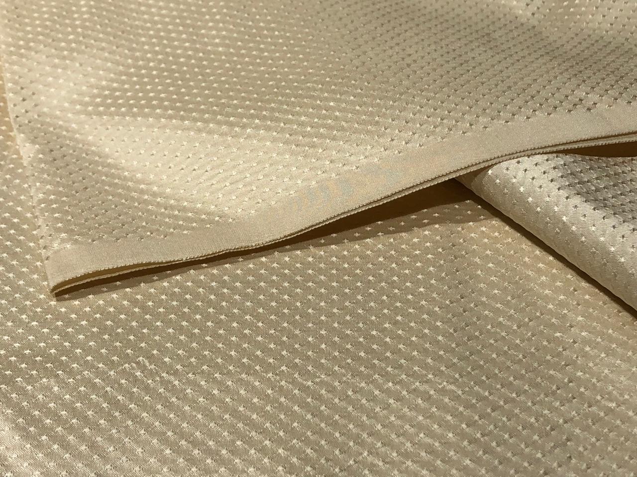 100% Silk Taffeta Jacquard Fabric SELF MOTIF  jacquard available in 2 colors light brown and cream TAFJACNEW13[2/3]