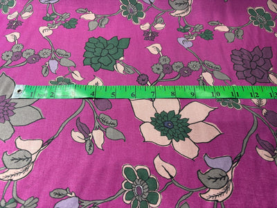 Viscose TWILL Digital Floral Print 41&quot; wide available in 2 colors mustard , slate blue and berry