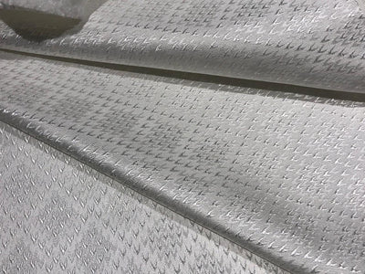 Silk Brocade fabric 56" white with self motif  jacquard BRO1062[2]