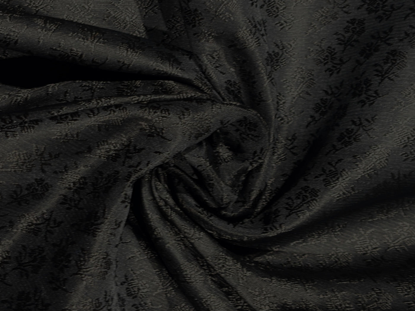 Brocade Fabric black  floral motif  all over Jacquard 44" BRO1027[2]