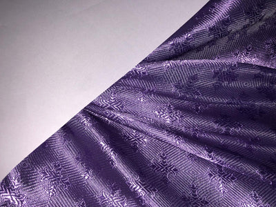 Silk Brocade fabric 44" wide Self  Jacquard  LAVENDER color VESTMENT  design  BRO914[5]