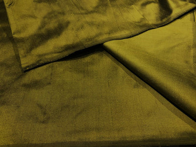 Silk Dupioni fabric army green color 54" wide DUP422