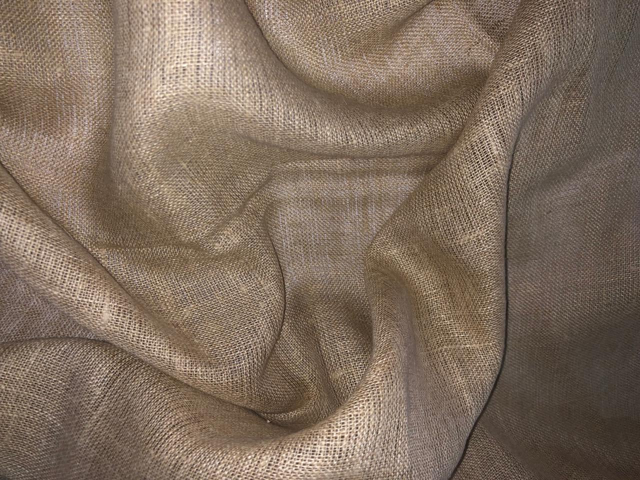 Pure linen fabric Thin 26 momme  59&quot; wide available in natural color ivory and camel [ROLLS]