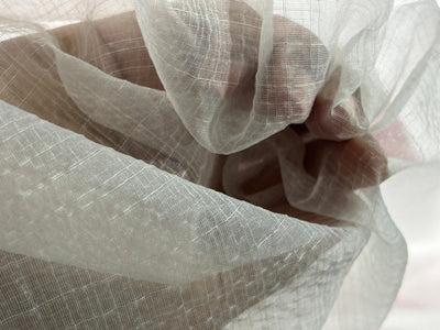 100% silk organza fabric  self plaids  44" wide [17552]ROLL