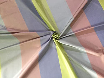 Silk Taffeta Fabric Multi Color stripes 54&quot;TAF#S36[2] 54&quot; wide