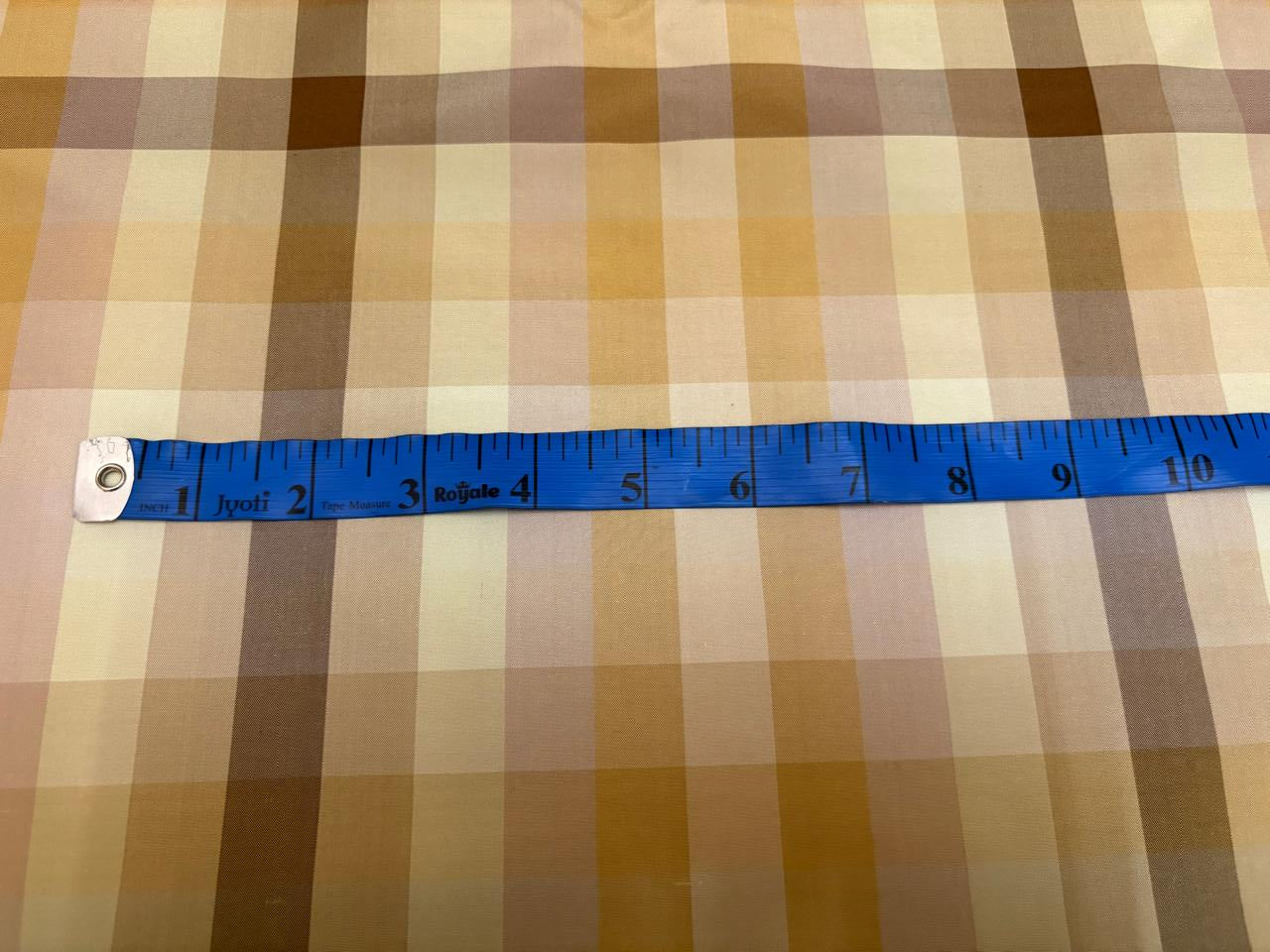 Silk Taffeta Fabric dusty browns ,lilac  ,mint plaids 54” Wide (TAFC71)