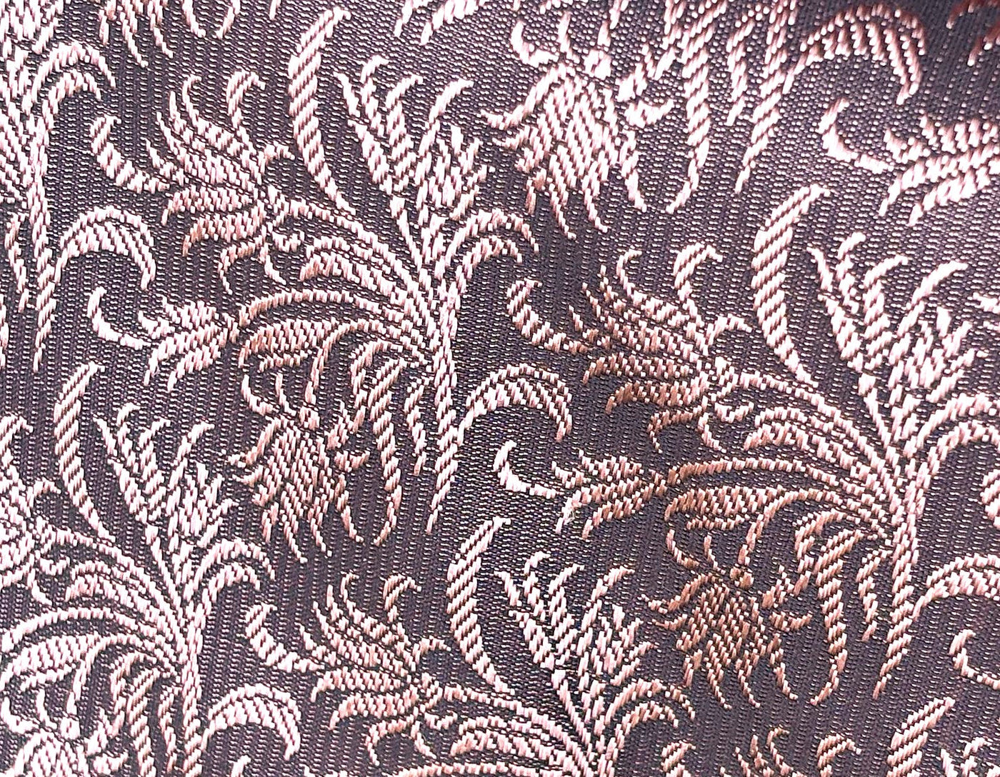 Brocade Fabric  brown with pinkish brown Floral Jacquard  44" BRO1029[1]