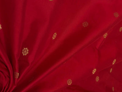 100% PURE Silk Brocade fabric with tiny floral motifs in gold available in 3 shades BRO1101[3/4/5]