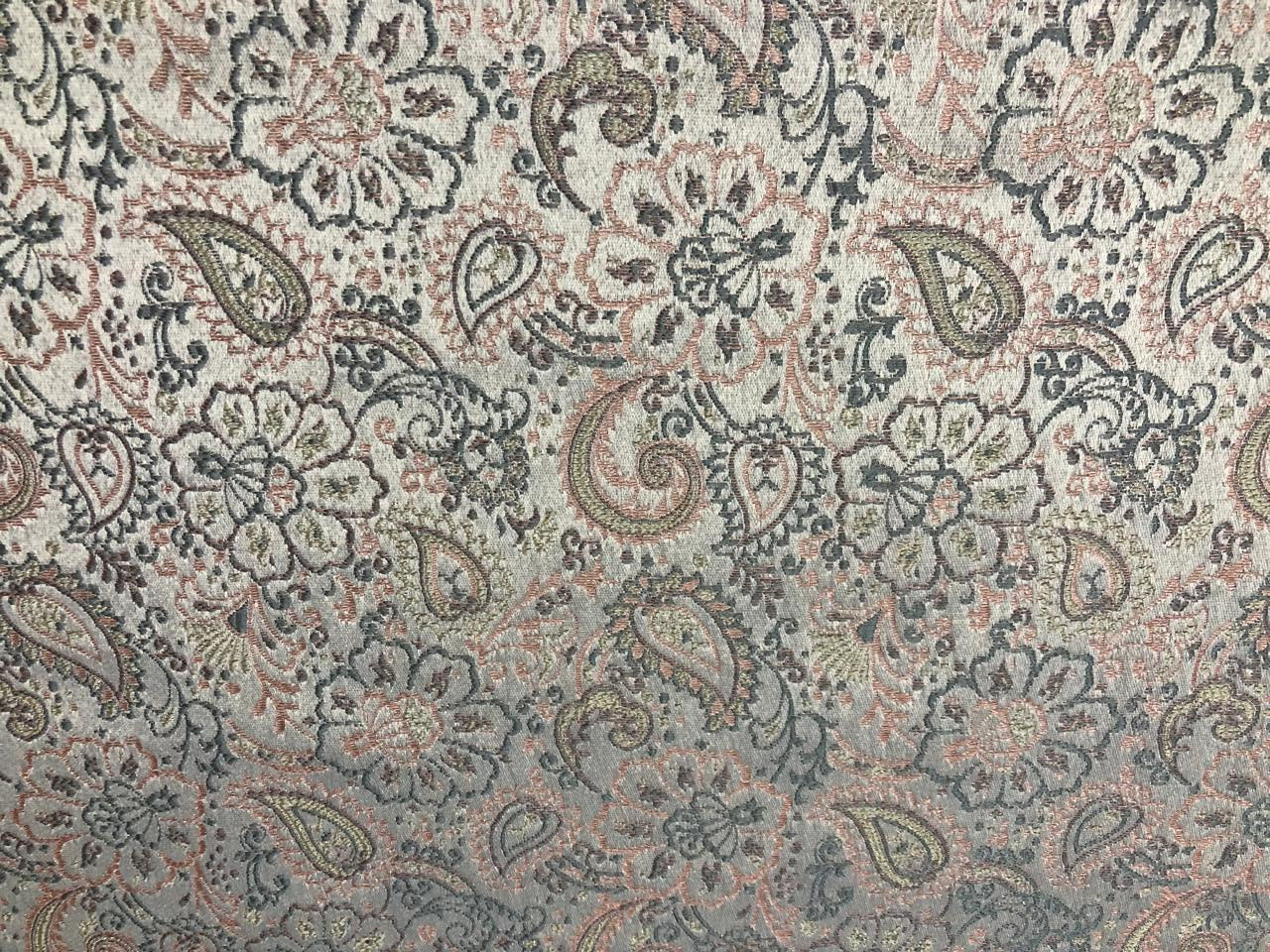 Silk Brocade fabric  jacquard with with subtle embroidery 54"available in 2 colors pink and grey and lilac grey BRO1034[1/2]