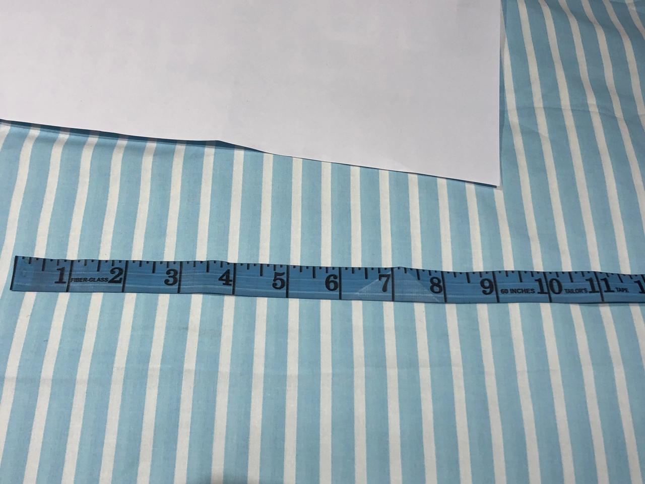 100% Cotton Poplin STRIPES  58" wide AVAILABLE IN 4 COLORS bright blue/sky blue/pink and baby blue