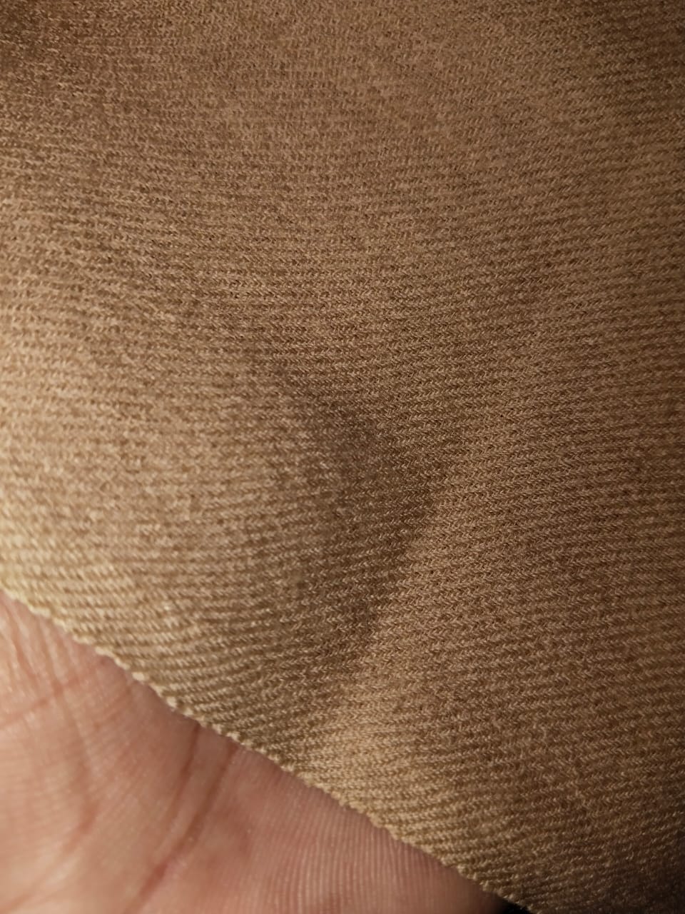 Silk X Wool Twill Fabric available in 3 colors white ivory, brown and camel