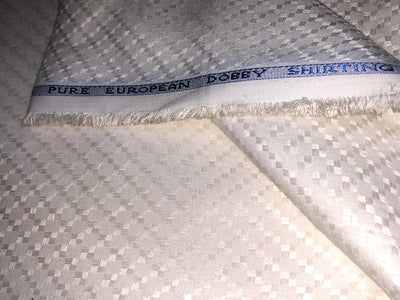 100% Linen  60 Lea Fabric abstract print ivory  58" wide amazing for shirting and summer wear [17314]