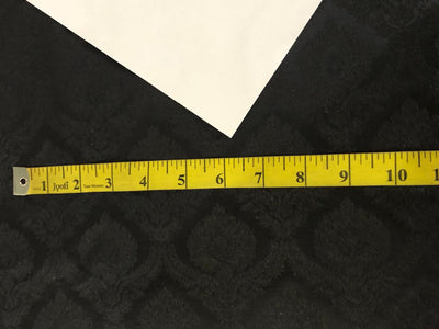 Silk Brocade fabric 44" wide JET BLACK MOTIFS  JACQUARD BRO965[5]