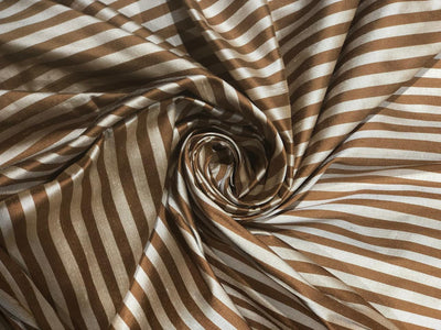 100% silk dupion fabric brown and beige  stripes  54&quot; wide DUPNEWS5[5]