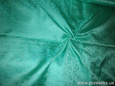 pure brocade jacquard fabric rich green floral winnie Color 44" wide BRO61[2]