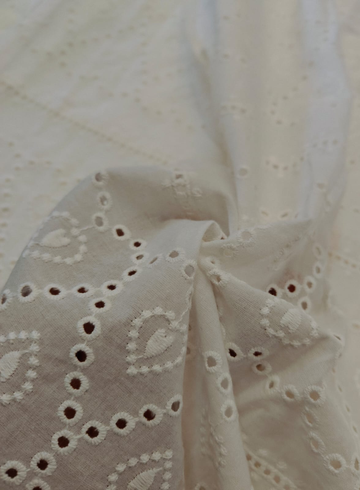 100% Cotton white intricate allover eyelet pattern 58 inches wide .[20 ...