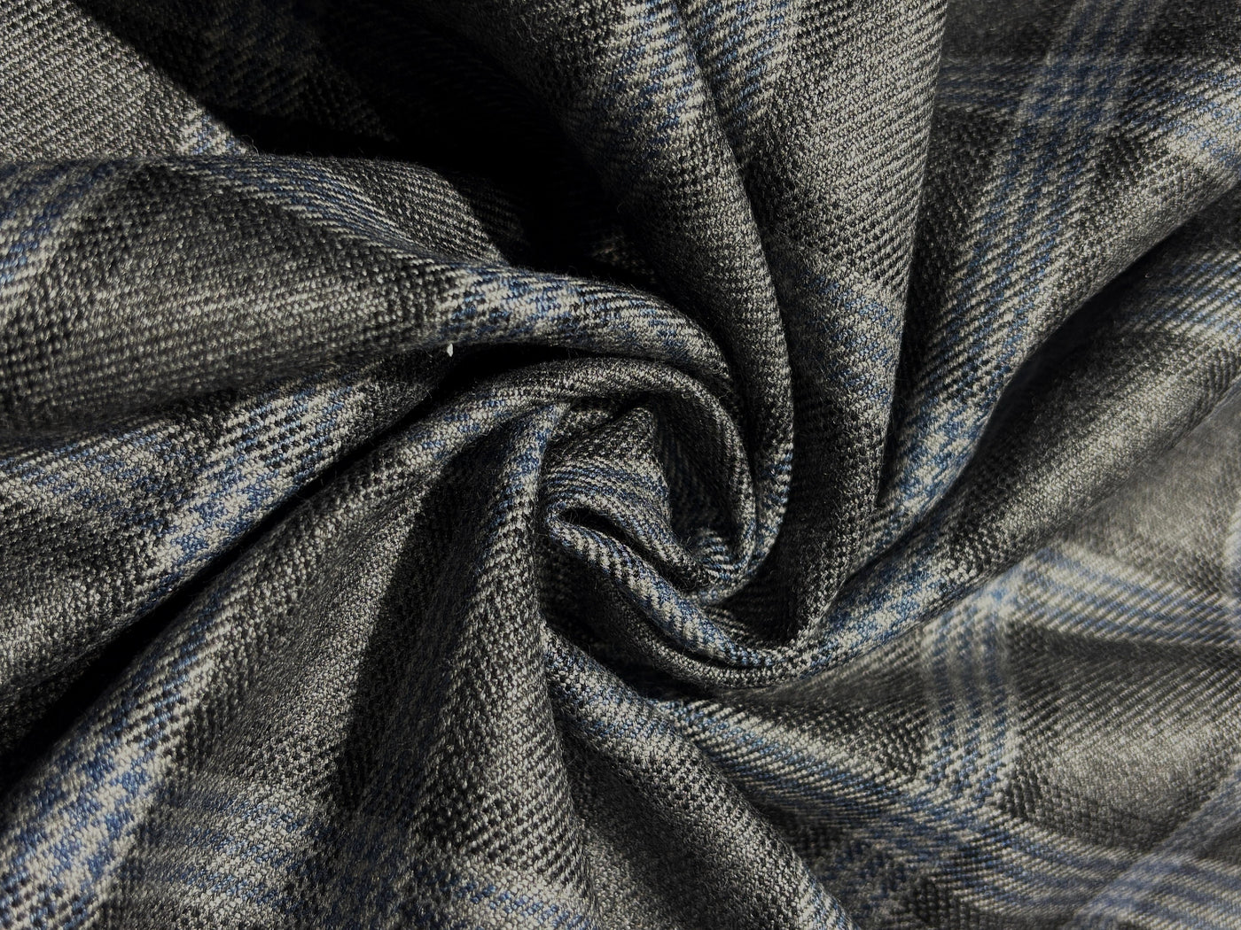 Tweed Premium Suiting plaids Fabric 58" wide available in 2 colors charcoal grey and denim blue [[17336/37]