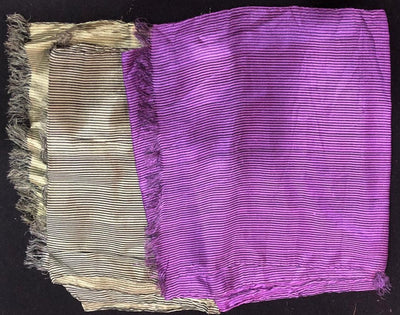 SCARVES /STOLES SATIN STRIPES 11" X 60"available in 2 colors PURPLE/BLACK AND GREEN/BLACK