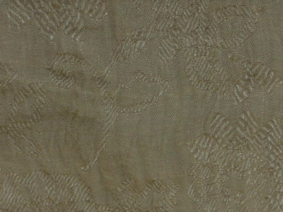 100% silk crepe rich ivory CRUSH jacquard with subtle white gold jacquard  44" wide [18401]