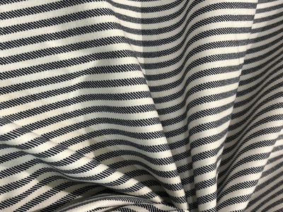 100% Cotton Denim  Fabric 58" wide available in ZIG ZAG DESIGN 3 COLORS white with black zigzag/white with navy zigzag and navy with white