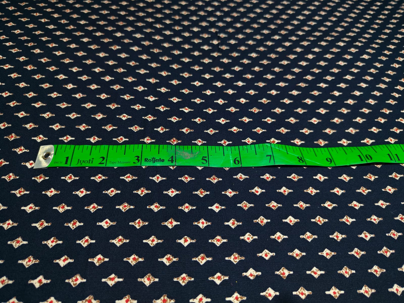 Premium Viscose Rayon fabric with foil print tiny motifs available in 2 colors navy and burgandy