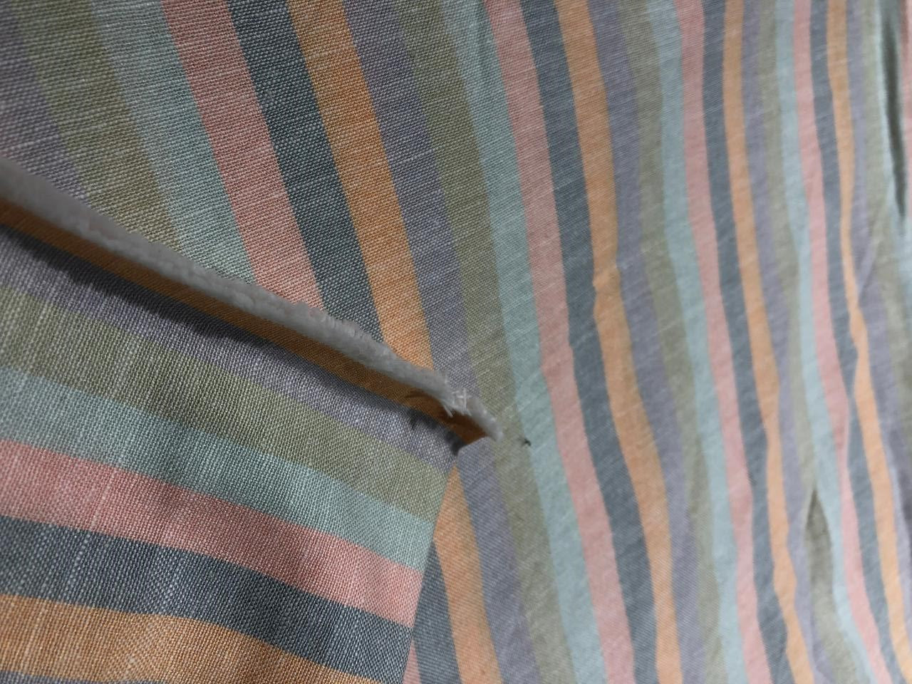 100% Cotton Poplin 58" 6 Color pastel stripe pink, blue ,green ,lilac ,peach and grey [17562]