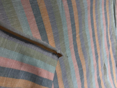 100% Cotton Poplin 58" 6 Color pastel stripe pink, blue ,green ,lilac ,peach and grey [17562]