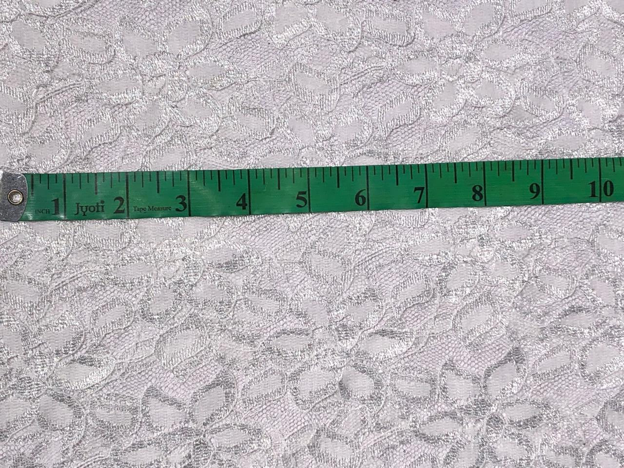 LACE: Rich Lace Fabric 56" WHITE  IVORY [16681]