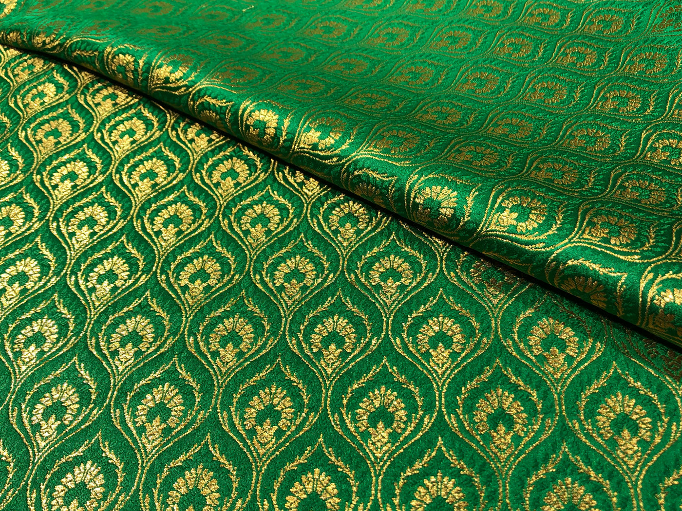 Silk Brocade fabric WITH metallic gold  jacquard available in 3 colors purple, green and candy pink BRO1025