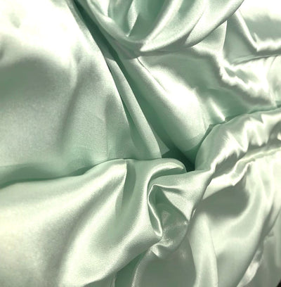 100% Charmeuse Silk Satin fabric  24 momme SEA FOAM GREEN color 54" wide[16246]