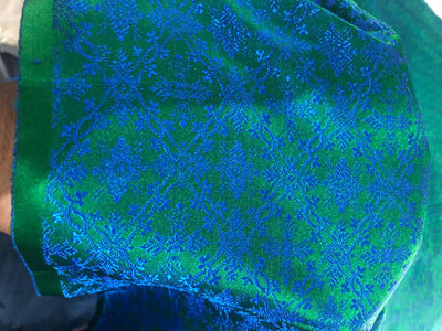 Brocade Fabric Green &amp; Blue color Vestment Design