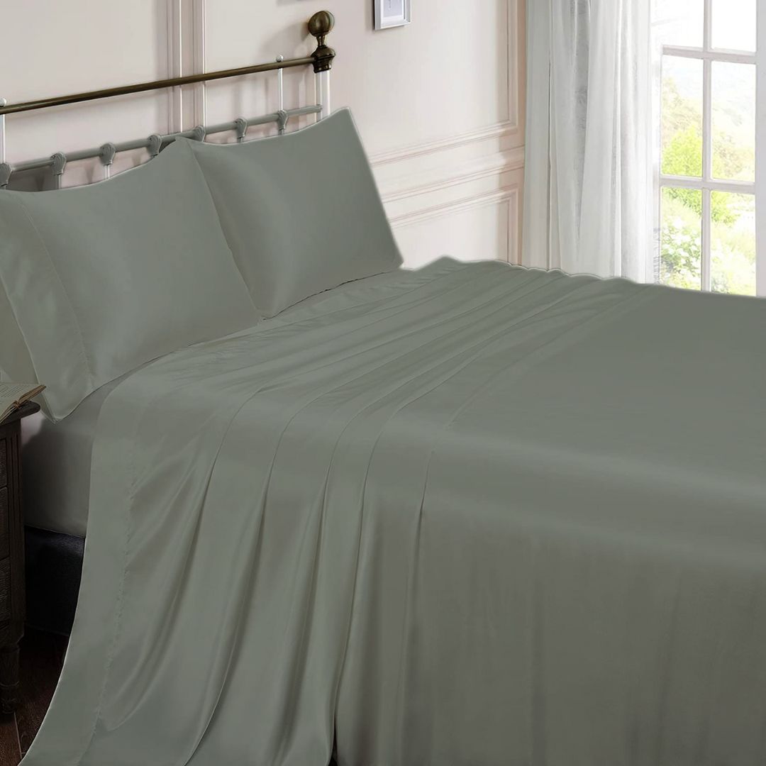 Classic Pure Mulberry Silk satin bedsheet set