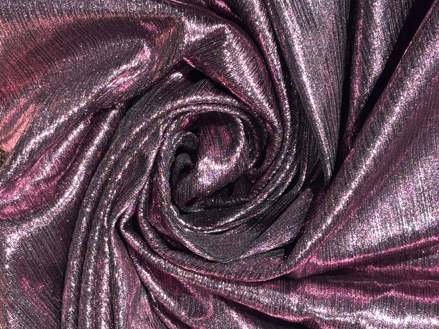 Metallic Lycra lurex fabric with subtle shimmer 58" Wide available in 7 colors black, bronze, magenta, mint ,candy pink, lilac and silver [17635/36/37/38/39/40/41]