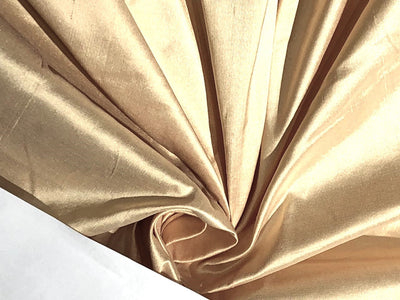 100% pure silk dupioni fabric PALE GOLD COLOR 54" WIDE DUP414