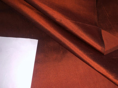 Silk Dupioni fabric rust brown  color 54" wide DUP425
