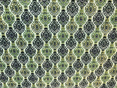 Silk Brocade fabric floral motifs available in 2 colors yellow and green 58" wide BRO1094[1/2]