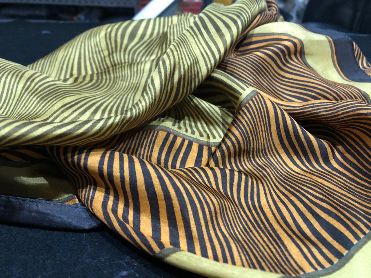 100% SILK SATIN SCARVES ANIMAL PRINT 41" x 41" available in 3 colors bronze, gold ad navy