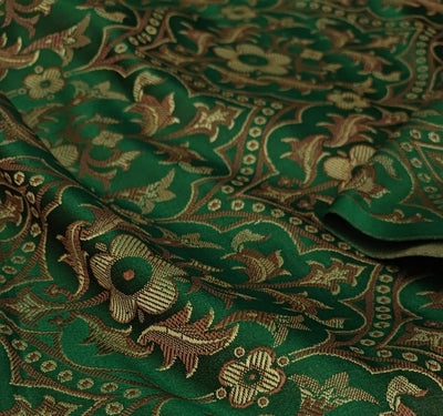 Brocade-vestment emerald green with antique gold  jacquard fabric BRO46[8]