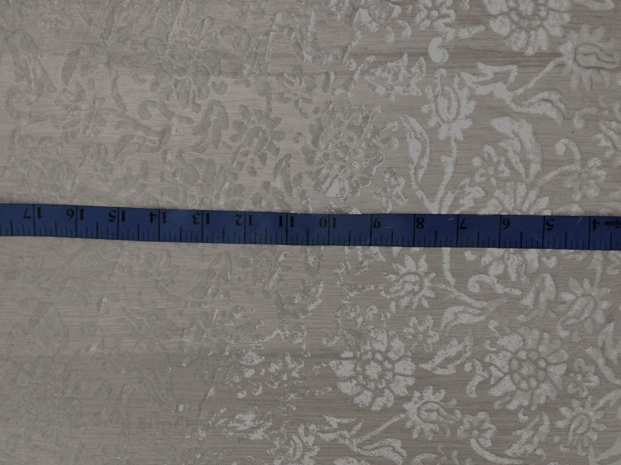 White Devore Polyester Viscose Burnout Velvet fabric ~ 44" wide available in 3 designs floral vines, abstract rose and floral [18291/92/93]