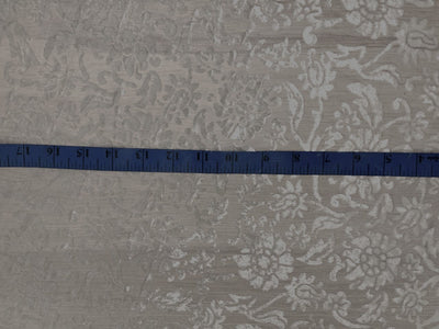 White Devore Polyester Viscose Burnout Velvet fabric ~ 44" wide available in 3 designs floral vines, abstract rose and floral [18291/92/93]