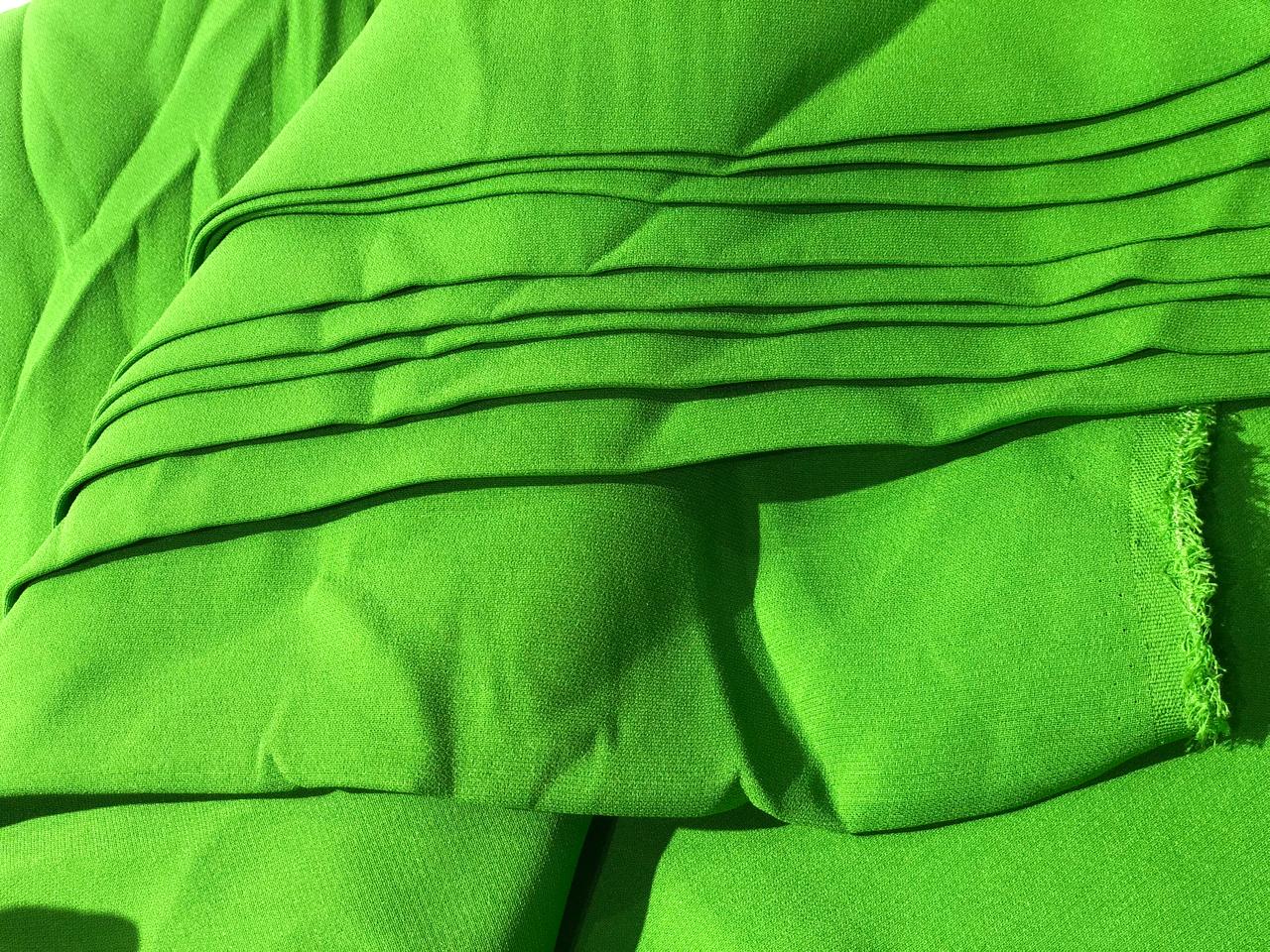 Pure Silk Crepe fabric 40 momme weight 44" wide available in 4 colors parrot green, aegean blue ,pink lavender and dusty pink