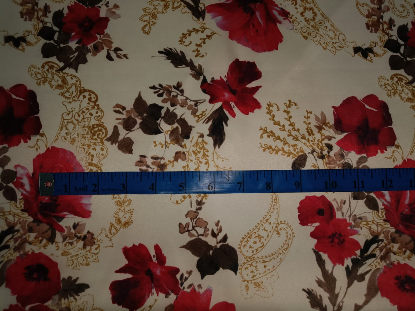 100% COTTON SATIN floral print 58" wide available in two colors red and blue[14003/14004]