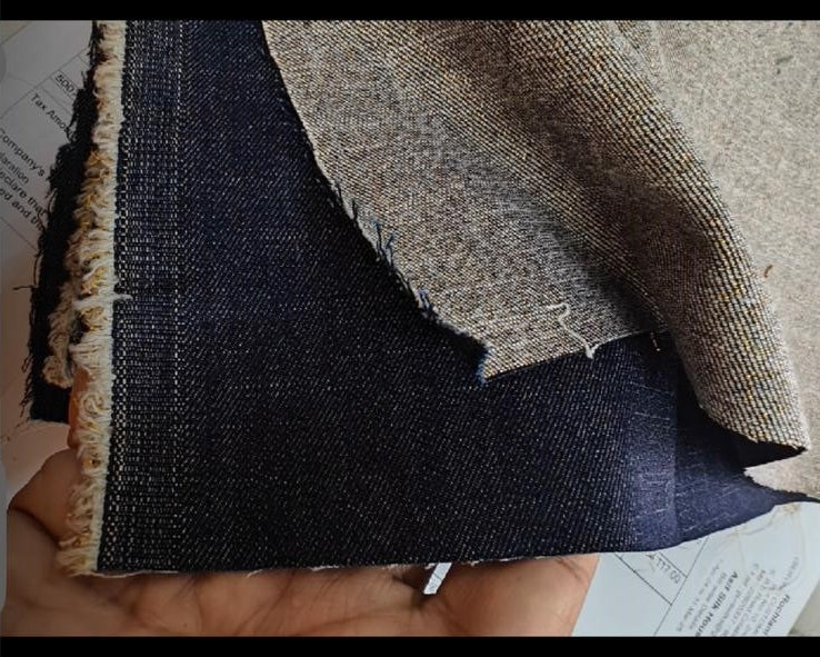 100% Cotton Denim WITH GOLD SHIMMER  Fabric 58" wide  [16864]