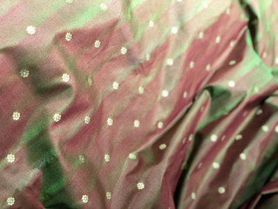 Silk Brocade fabric available in 3 colors two tone red x blue, two tone red x green and royal blue BRO1032