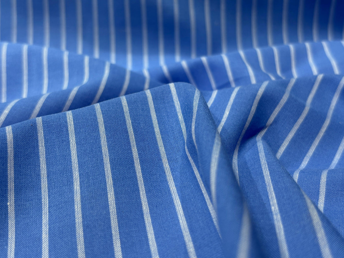 100% Cotton Poplin 58" wide stripes available in 2 colors pink and blue [17757/58]