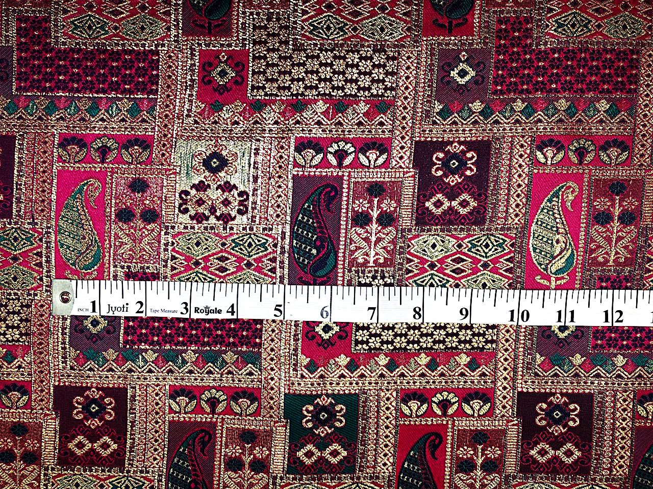 Silk Brocade fabric squares and rectangle motifs with intricate designs within available in pinks ,navy and deep bottle green  BRO1095